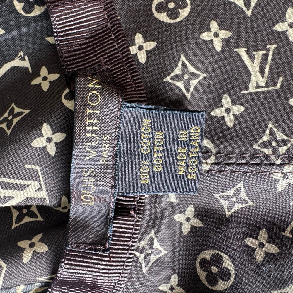 Louis Vuitton Dark Brown Sun Hat with Gold Accent Monogram - Picture 6 of 7